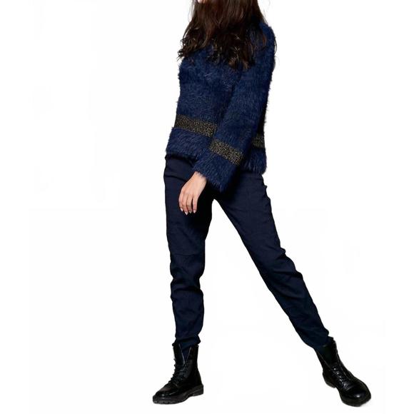 NEW NU DENMARK vipse knitted sweater in navy - Picture 3 of 4